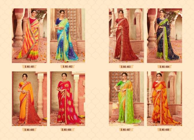 Lt Bandhan Printed Wear Fancy Designer Chiffon Latest Saree Collection
